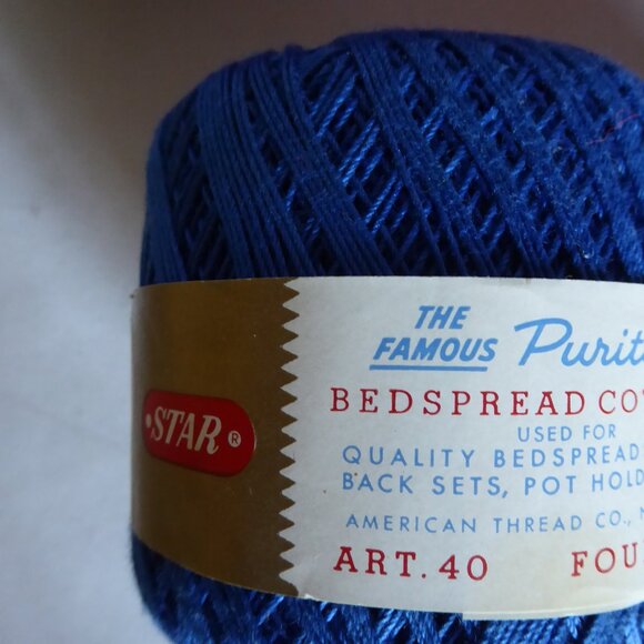 NEW VINTAGE COTTON CROCHET BEDSPREAD THREAD SPOOLS LOT OF 6 - Picture 4 of 12